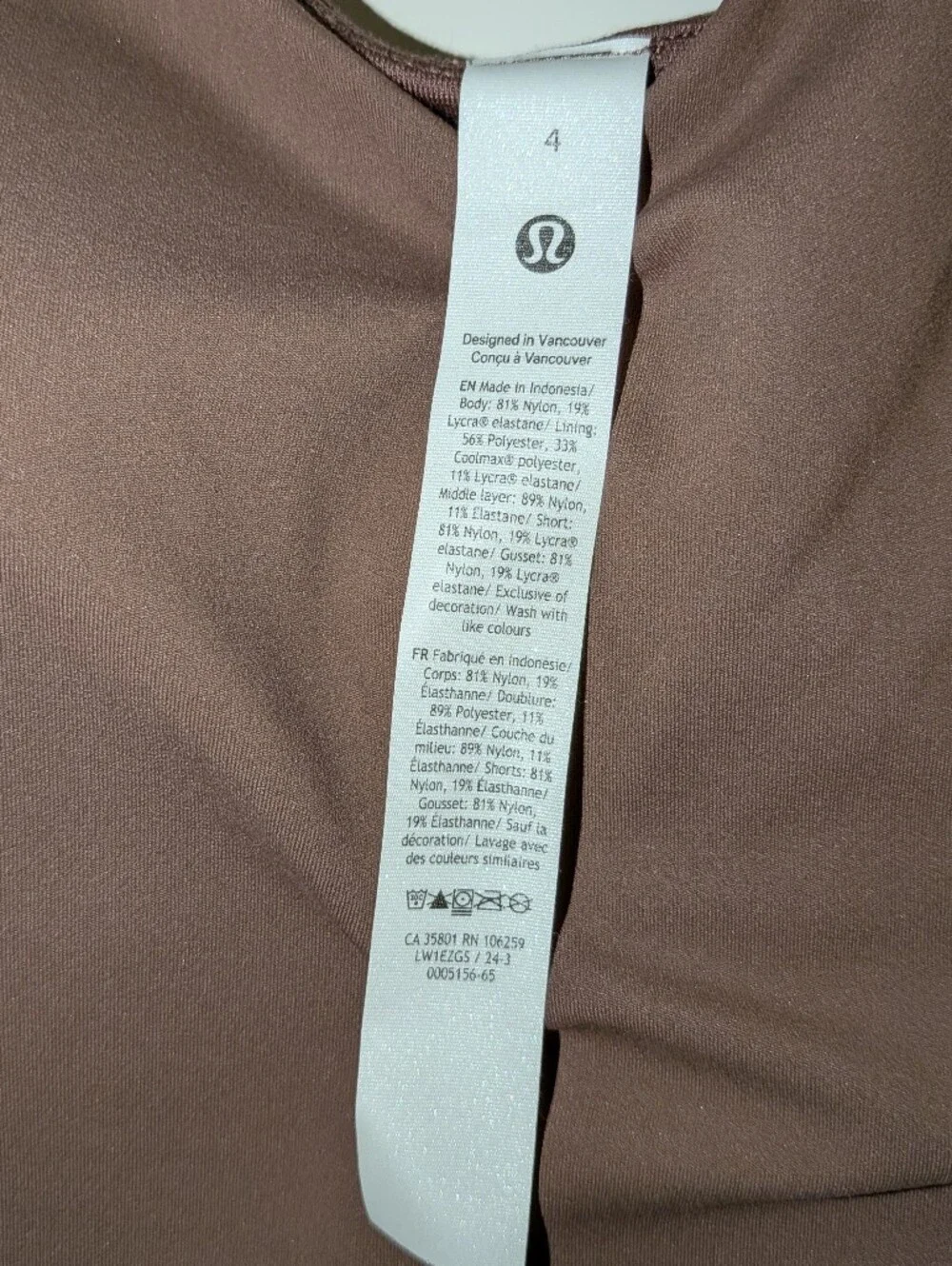 Nwt Lululemon Align Dress 4 Dark Oxide (Latte Brown)